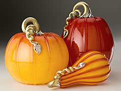 Glass Pumpkins & Squash - Ruby & Gold Collection
