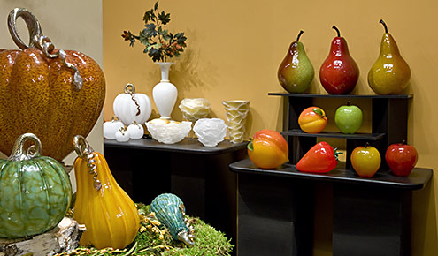 Cohn Stone Glass is on display in the Glass Gallery at Cohn-Stone Studios
